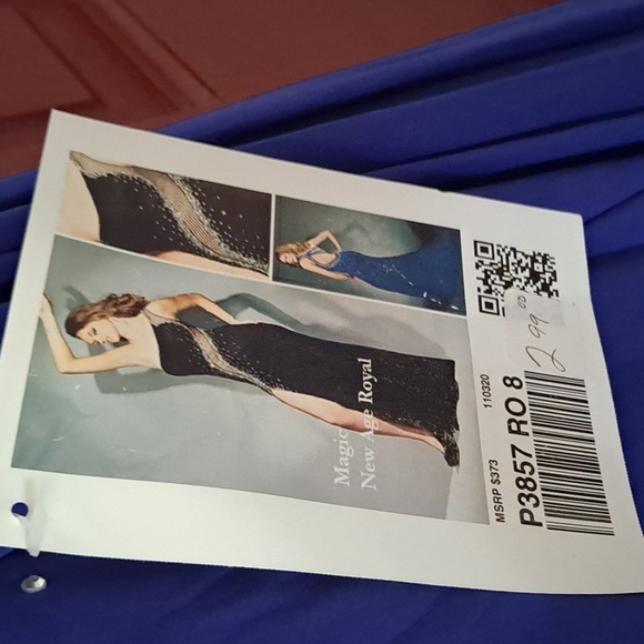 Dress, royal blue,polyester - Picture 2 of 2